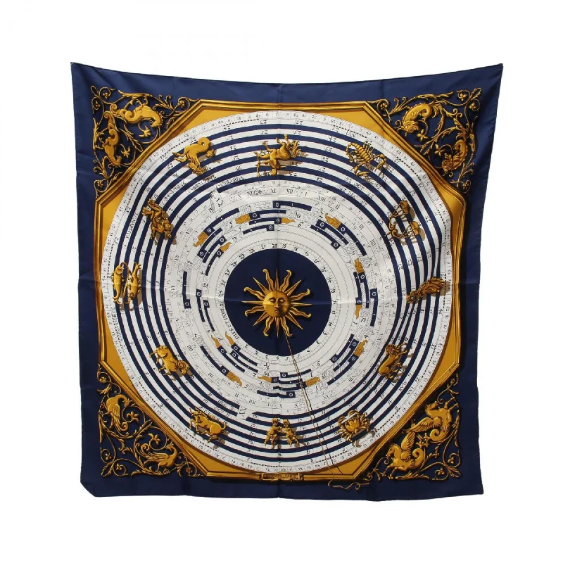 Hermes  Navy Silk Scarf (Pre-Owned)