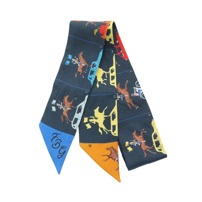 Hermes  Navy Silk Scarf (Pre-Owned)