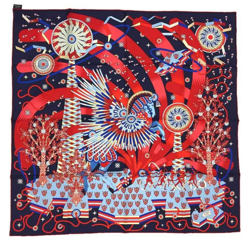 Hermes blue  Color Silk Scarf (Pre-Owned)