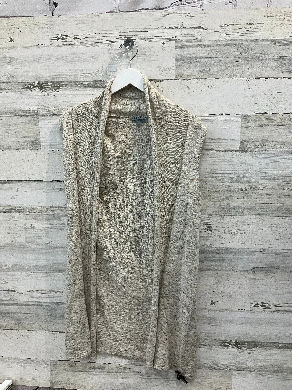 Vest Sweater By Joseph A. In Tan, Size: S