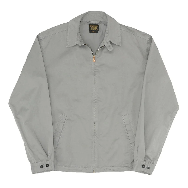 Zip Front 2 Pocket Cotton Herringbone Cliff Jacket - Iron