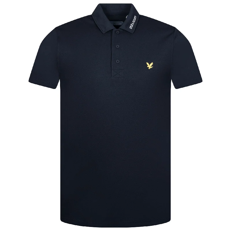 Tech Collar Logo Polo Shirt Jet Black - AW23