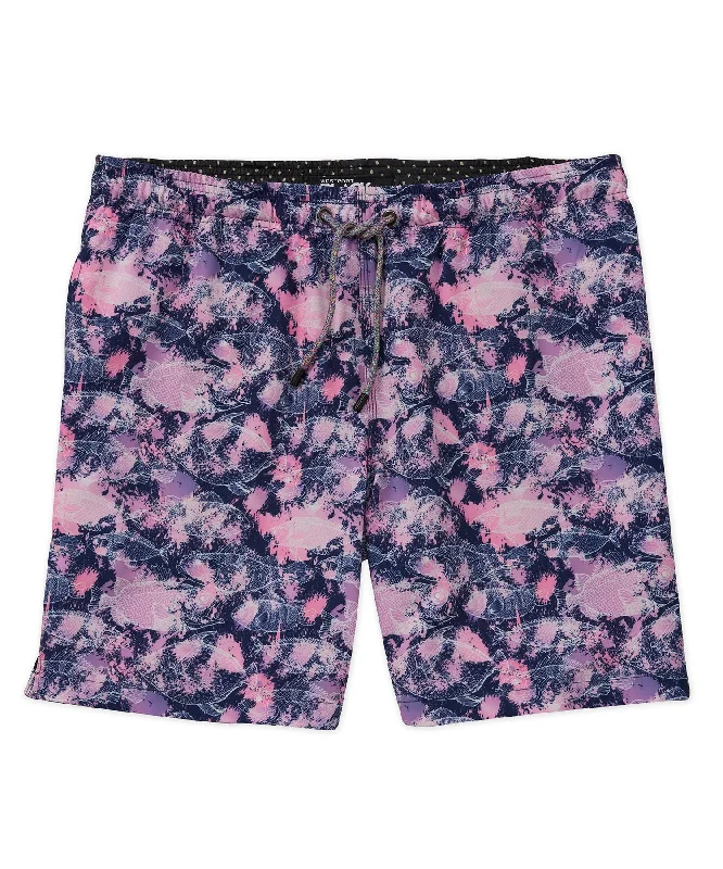 Westport Black Hampton Fish Drawing Print Swim Short