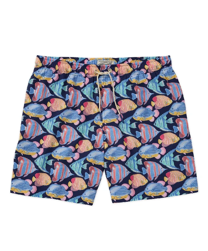 Westport Lifestyle Compo Fish Print Stretch Swim Trunk