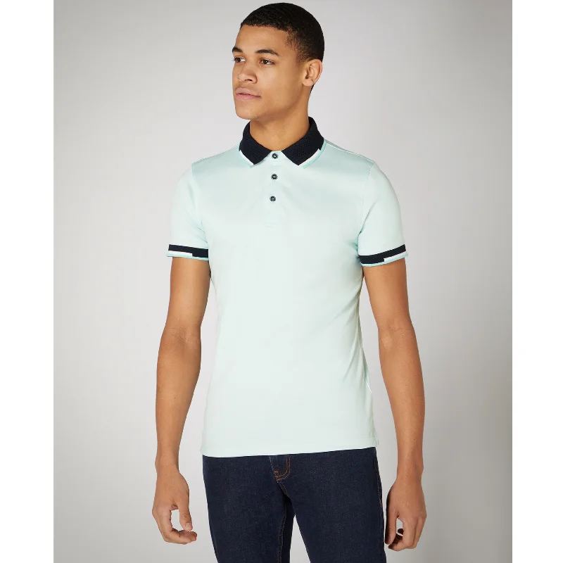 Remus 58725 Tipped Stretch Polo Shirt - Mint