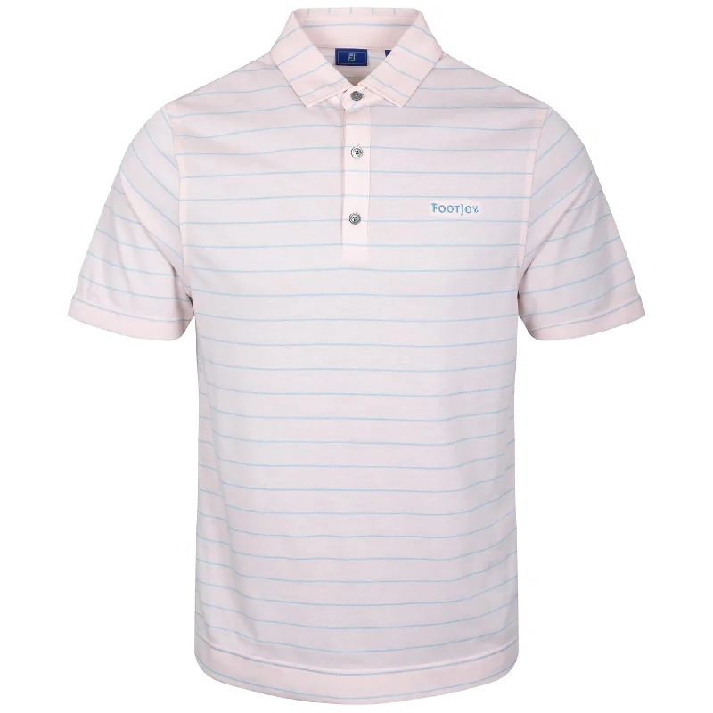 DriRelease Athletic Fit Open Stripe Polo Shell Pink/Blue Haze - AW24