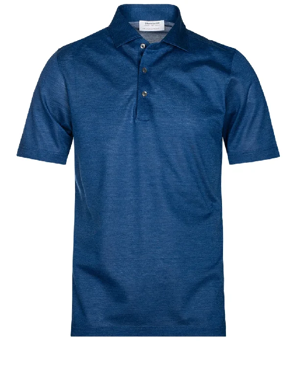 3 button Polo Shirt Blue