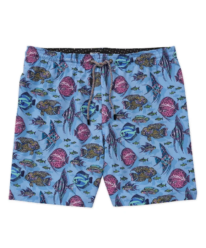 Westport Black Hampton Tropical Fish Print Swim Short