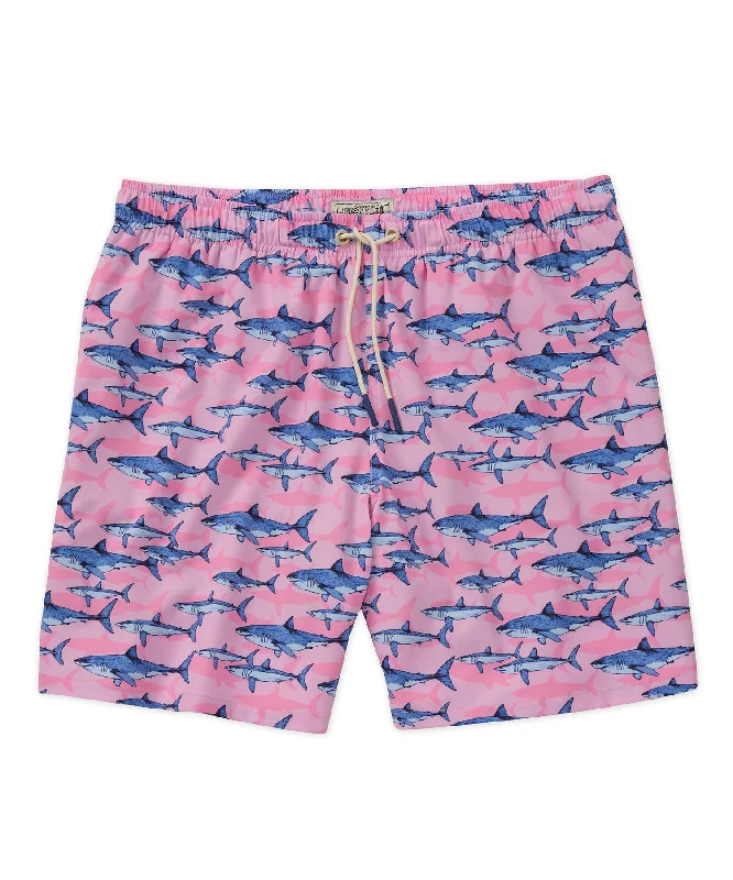 Westport Lifestyle Compo Shark Print Stretch Swim Trunk