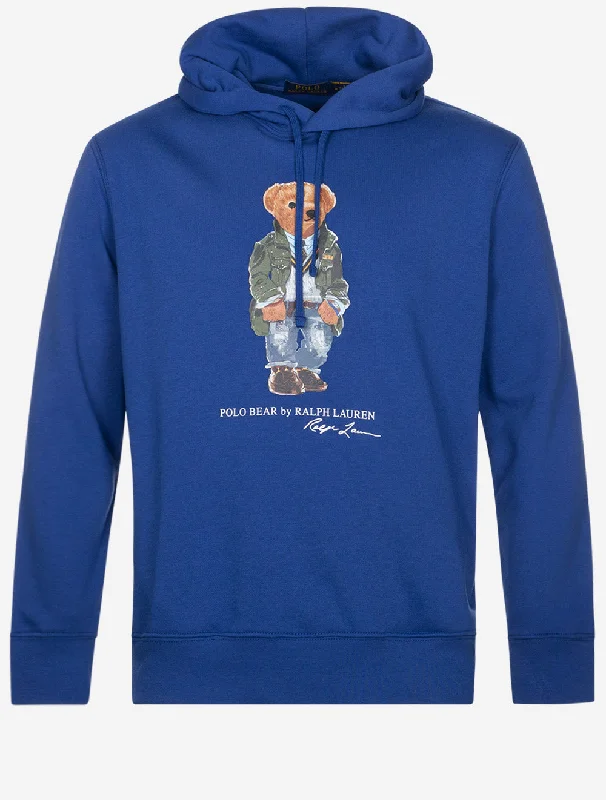 Graphic Fleece Hoodie Blue