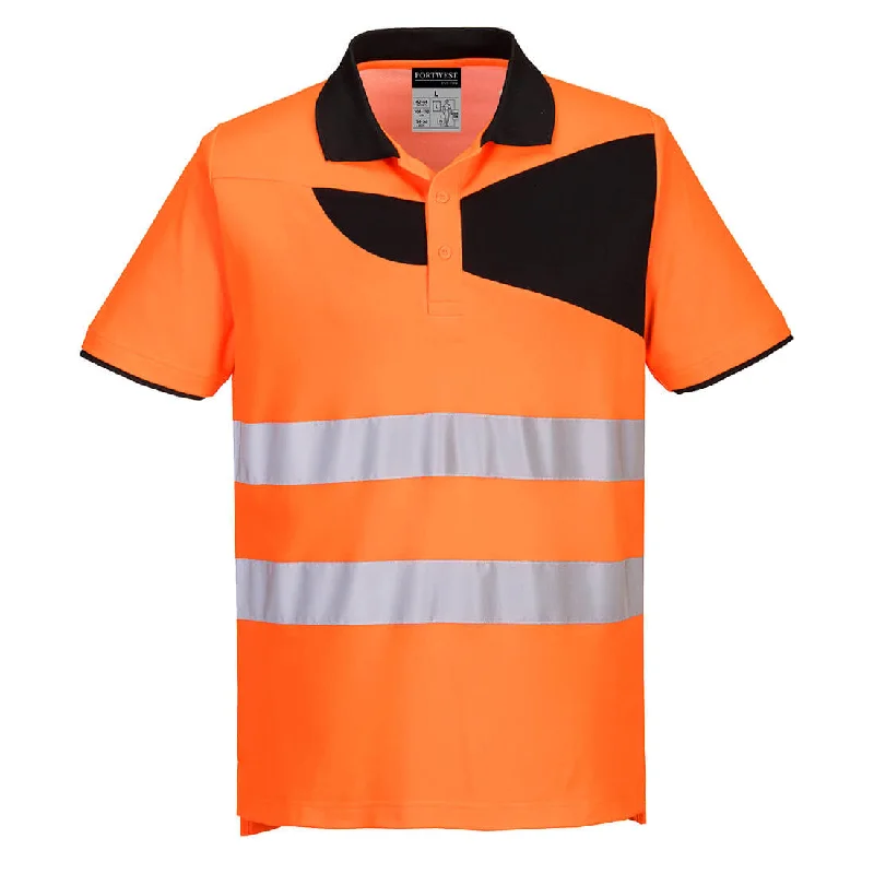 Portwest PW212 PW2 Hi-Vis Polo Shirt Short Sleeve