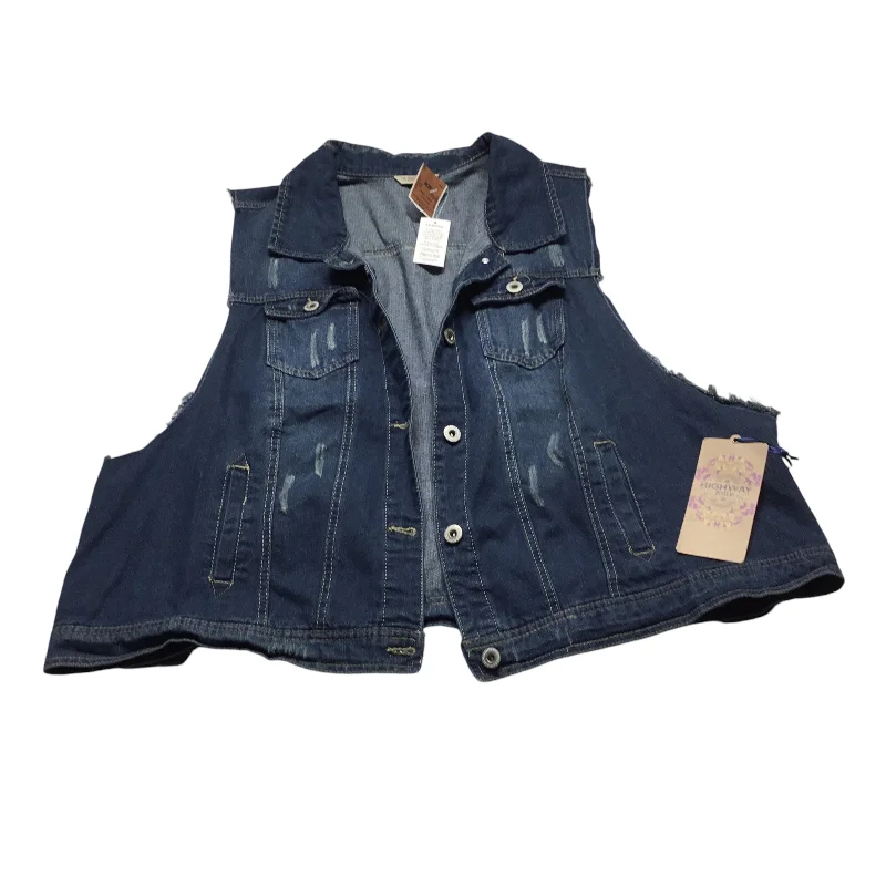 Vest Other By Highway In Blue Denim, Size: 3x