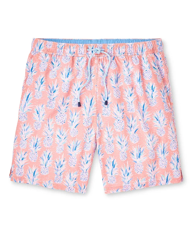 Peter Millar Pineapple Print Swim Trunk