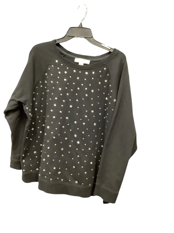 Sweatshirt Crewneck By Michael By Michael Kors In Black, Size: 1x