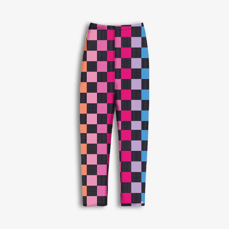 Leggings | Navy Checkerboard