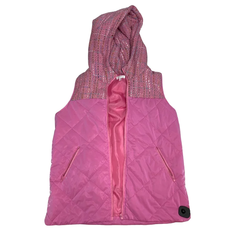 Vest Puffer & Quilted By Tcec In Pink, Size: M