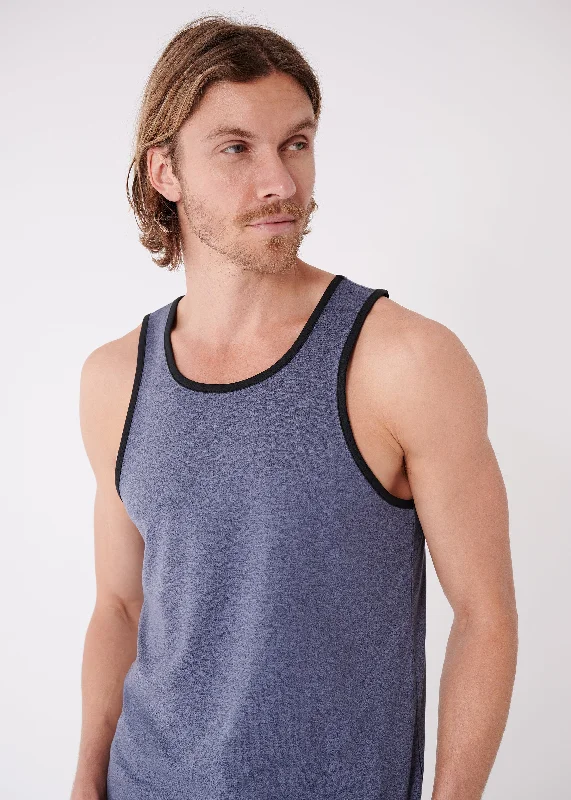 Summit Ringer Tank | Heather Blue