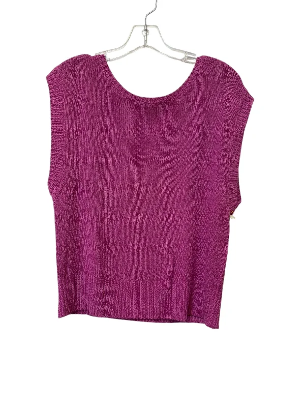 Vest Sweater By Maeve In Pink, Size: M