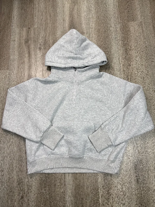 Sweatshirt Hoodie By Clothes Mentor In Grey, Size: Xl