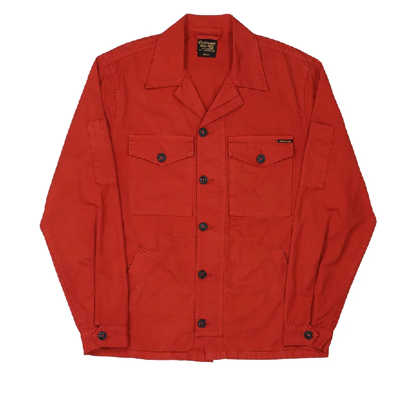 6 Pocket Rincon Twill V-Flap Field Jacket - Burnt Orange