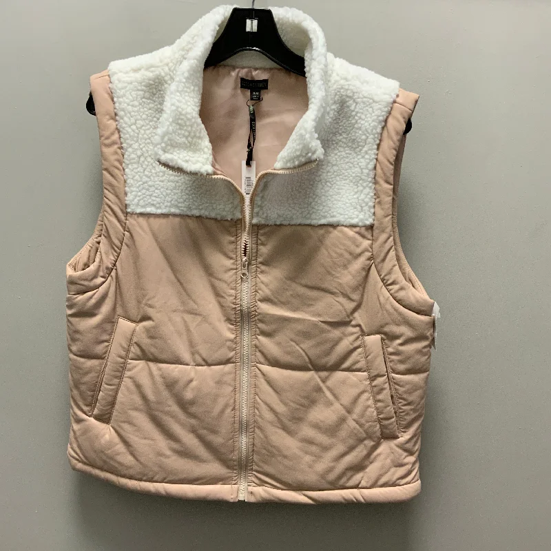 Vest Puffer & Quilted By Coco And Carmen In Brown, Size: S