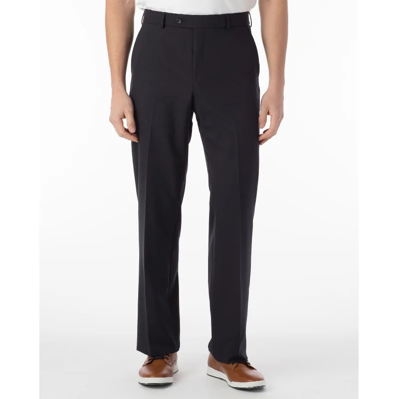 Comfort-EZE Commuter Bi-Stretch Gabardine Trouser in Navy, Size 40 (Dunhill Traditional Fit) by Ballin