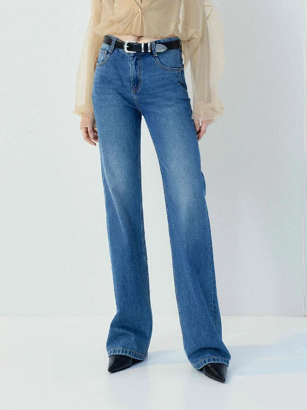 Mid Waist Full Length Jeans