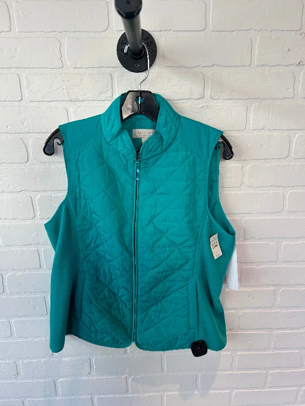 Vest Puffer & Quilted By Talbots In Green, Size: Mp