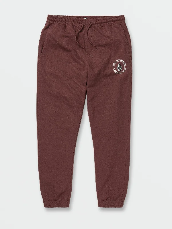 True To This Fleece Pants - Mahogany