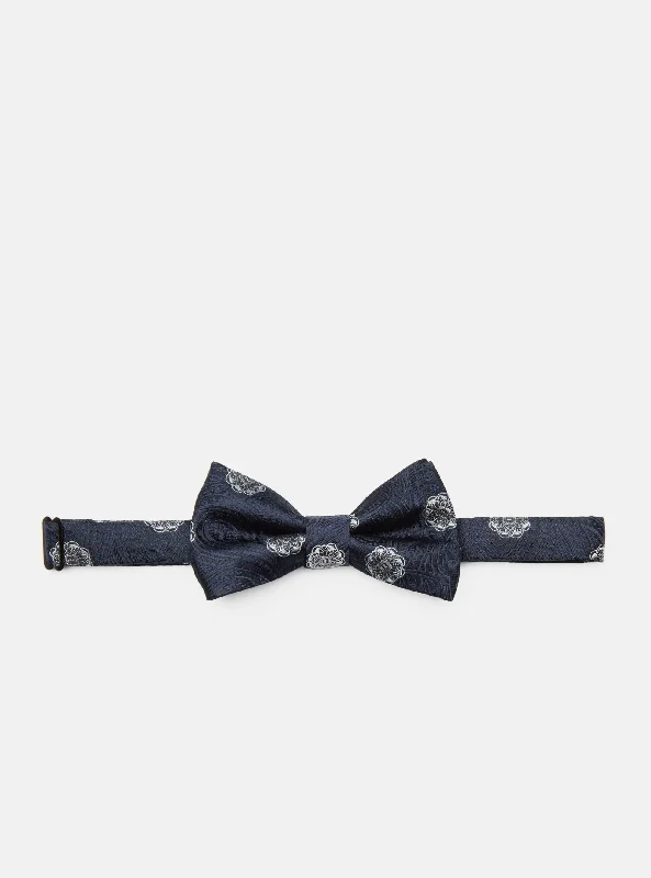 Paisley bow tie with flower