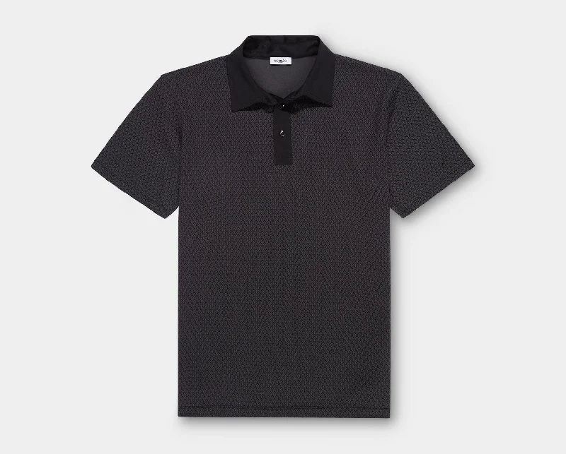 Pirate Black on Pitch Black Polo Shirt