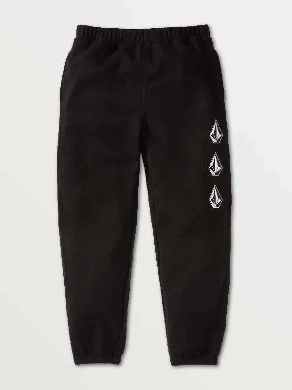 Iconic Stone Fleece Pants - Black