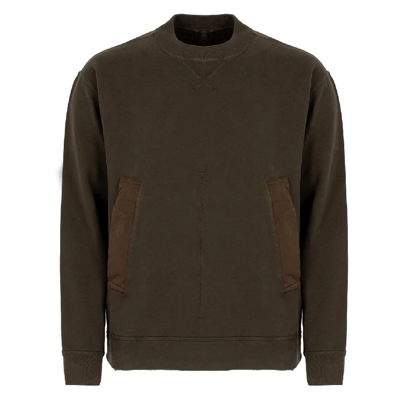 Ten C Crew Sweatshirt Felpa Girocollo Green