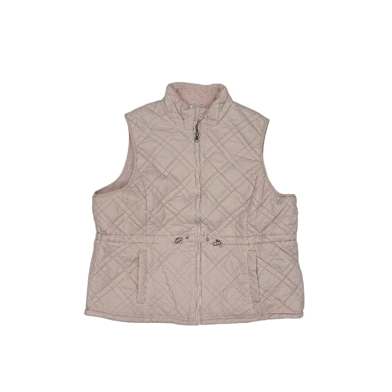 Vest Puffer & Quilted By Time And Tru In Pink, Size:1X