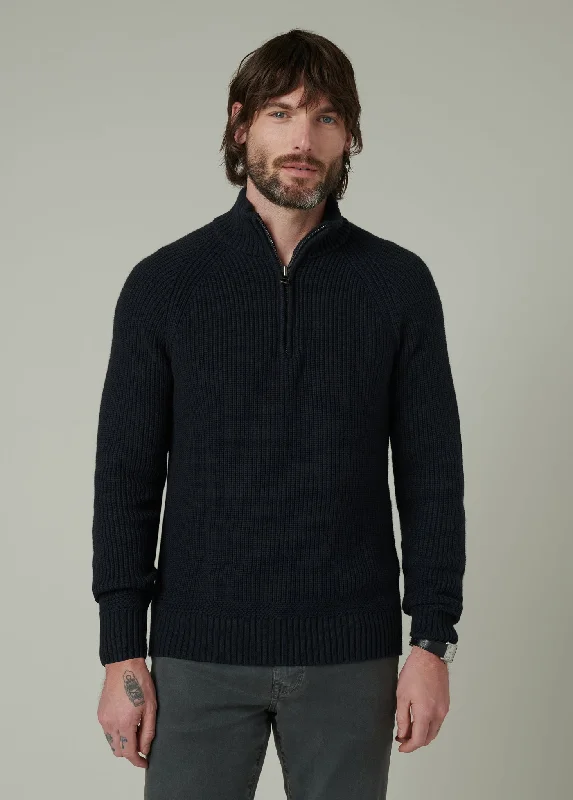 ARCHIE QUARTER ZIP SWEATER