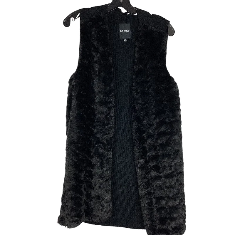 Vest Faux Fur & Sherpa By Me Jane In Black, Size: Xs