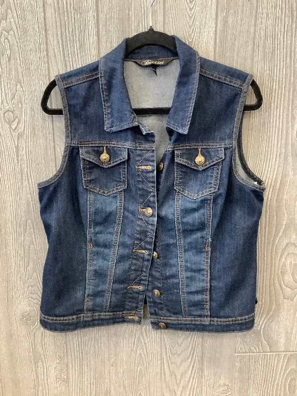 Vest Other By Baccini In Blue Denim, Size: L