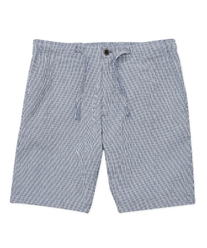 Westport Black Pinstripe Seersucker Shorts