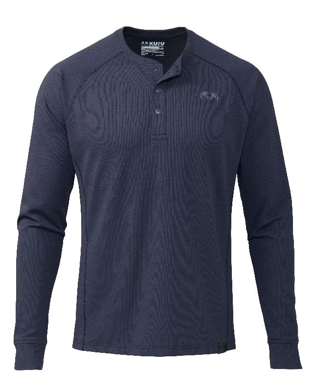 PRO Merino 200 Henley | Steel Blue