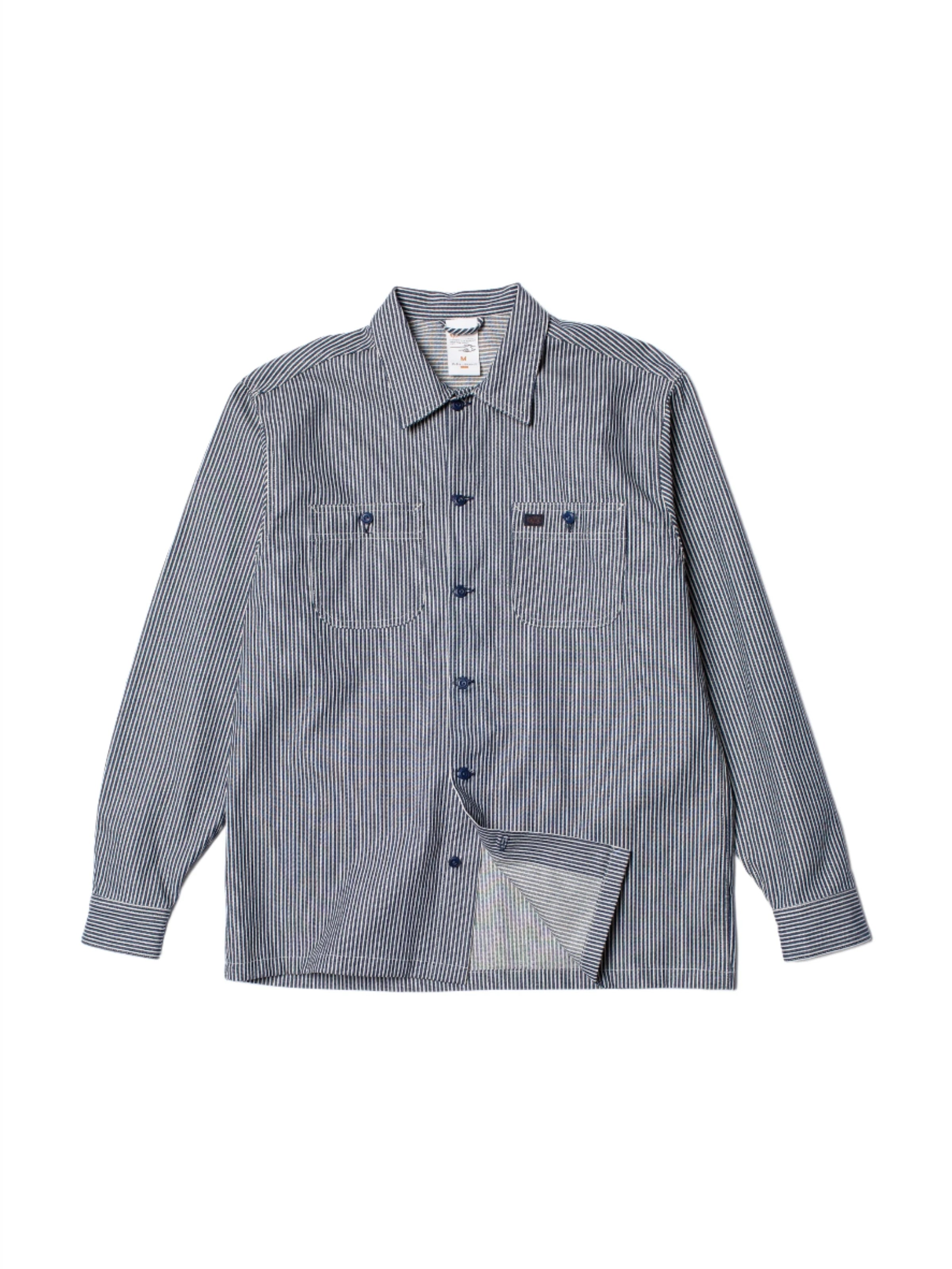 ID70558 Nudie Vincent Hickory Stripe Overshirt