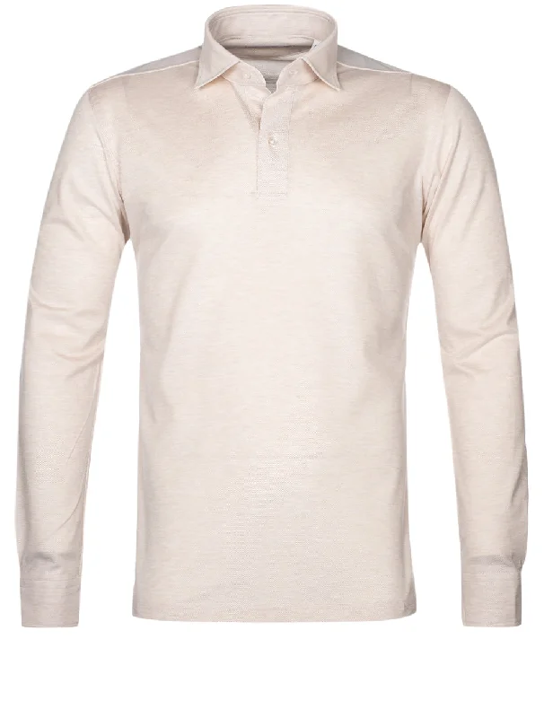 Longsleeve Polo Shirt Beige