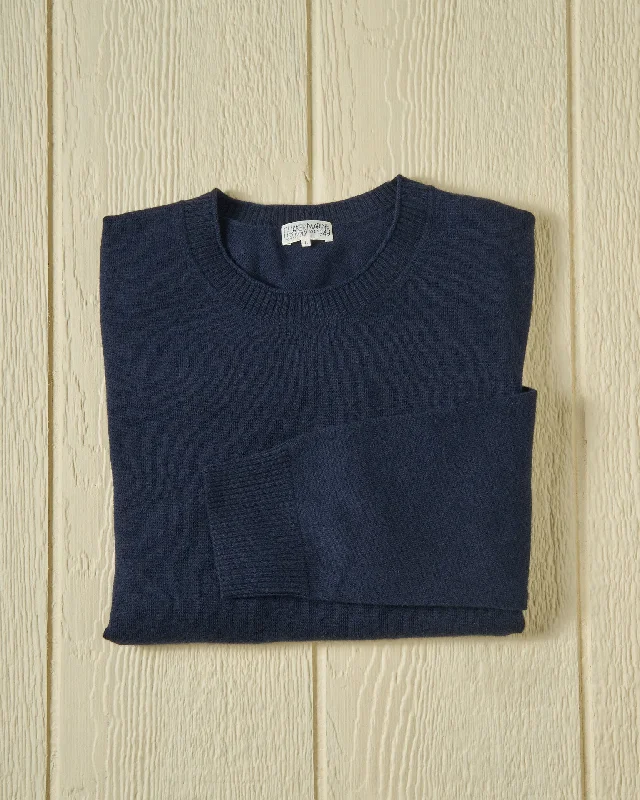 Merino Roll Neck Sweater in Navy