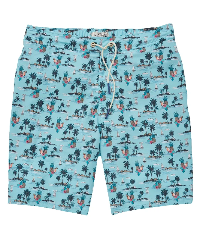 Westport Lifestyle Saybrook Half Elastic Paradise Print Board Short