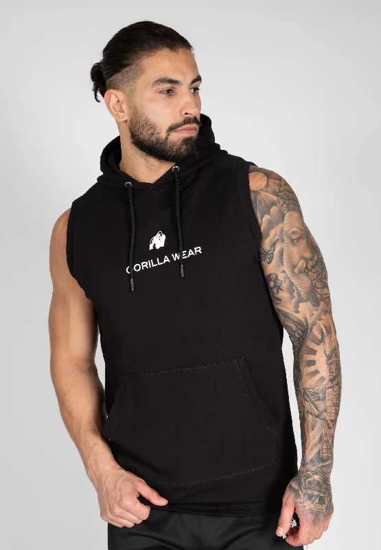 Lincoln Sleeveless Hoodie - Black