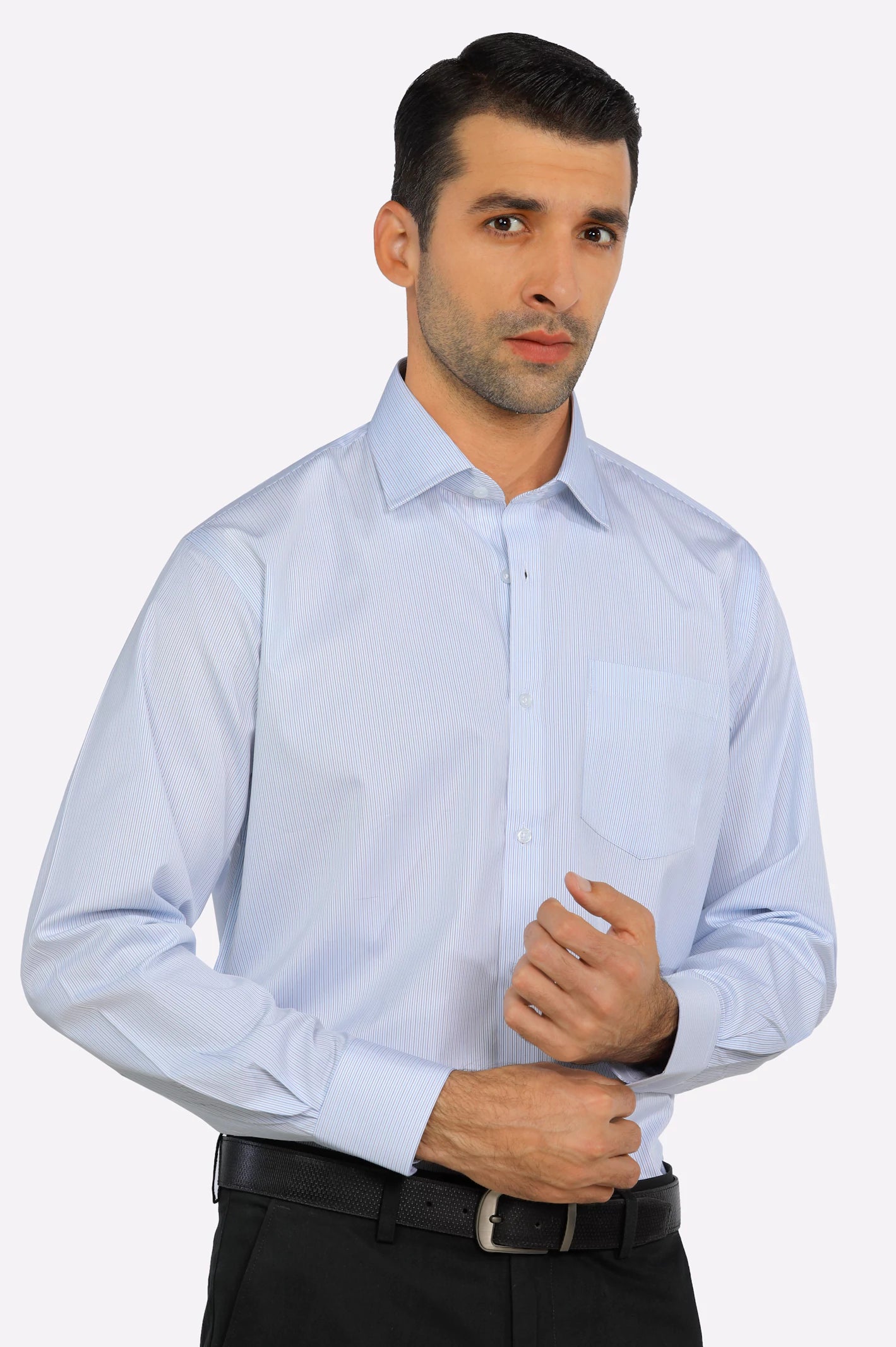 Multicolor Hairline Stripe Formal Shirt