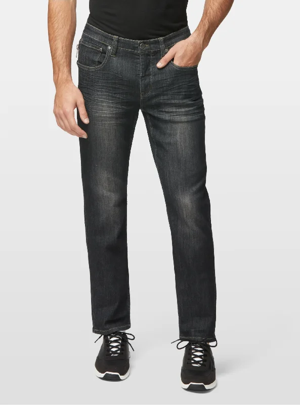 Black faded elastic jeans