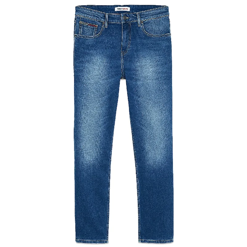 Tommy Jeans Ryan Regular Straight Jeans - Wilson Mid Blue Stretch