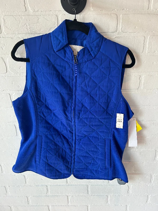 Vest Puffer & Quilted By Talbots In Blue, Size: Mp