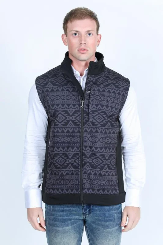 Mens Aztec SoftShell Concealed Carry Water-Resistant Vest - Black