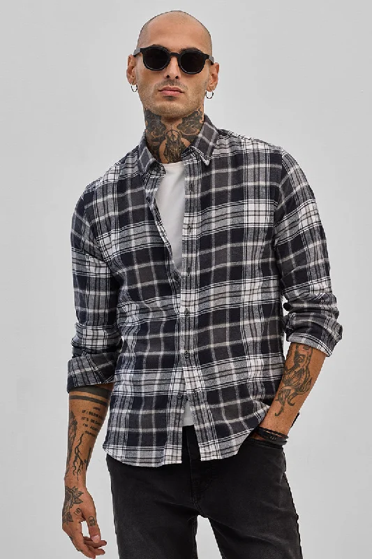 Black Oxford Flannel Shirt